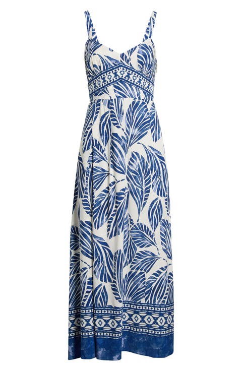 Leaf Print Sundress