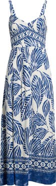 CeCe Leaf Print Sundress