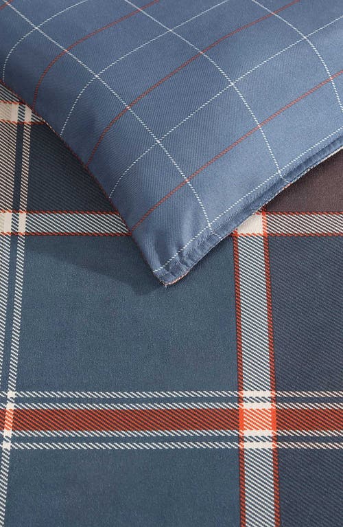 Eddie Bauer Shasta Lake Reversible Duvet Cover Set In Medium Indigo