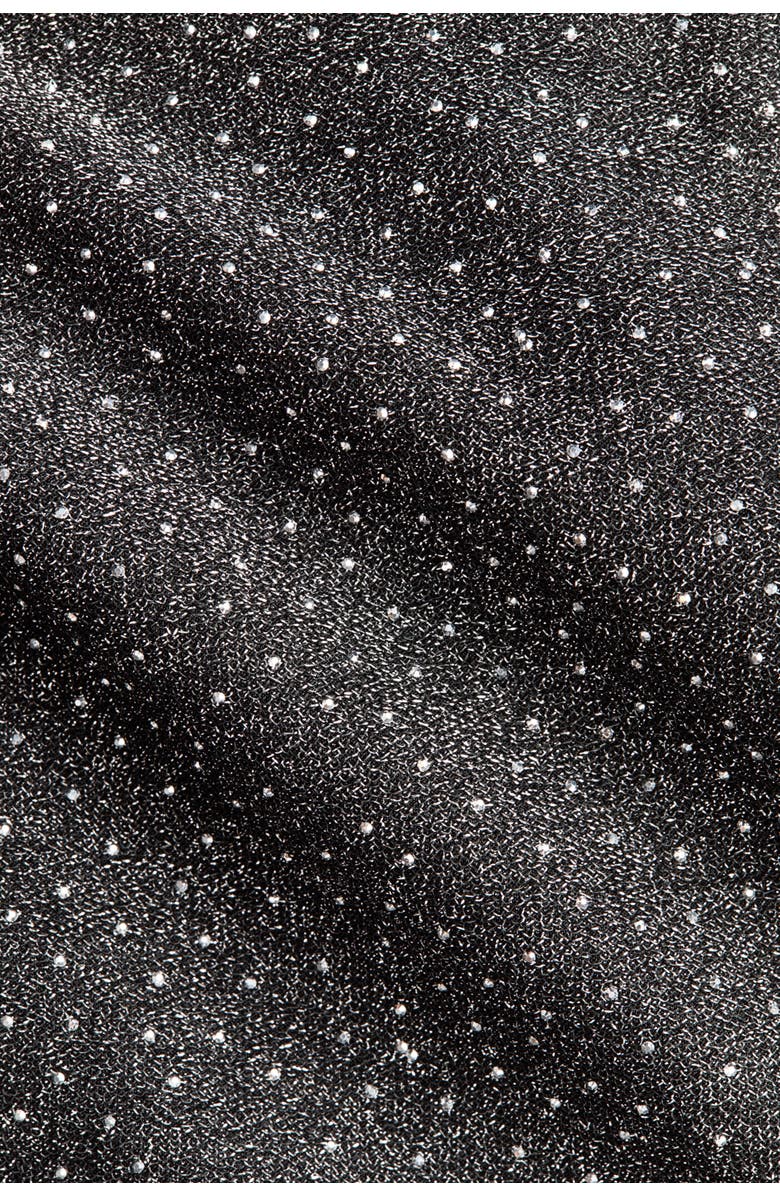 H&M Glittery Bandeau Dress, Alternate, color, Black/Silver-Colored