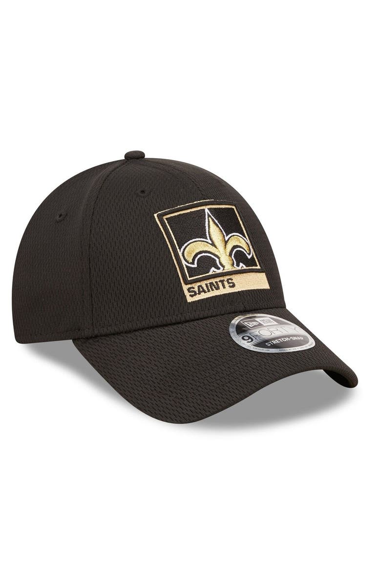 Men's New Era Black New Orleans Saints Framed AF 9FORTY Snapback Hat, Alternate, color, Black