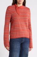 Democracy Stripe Tie Neck Sweater