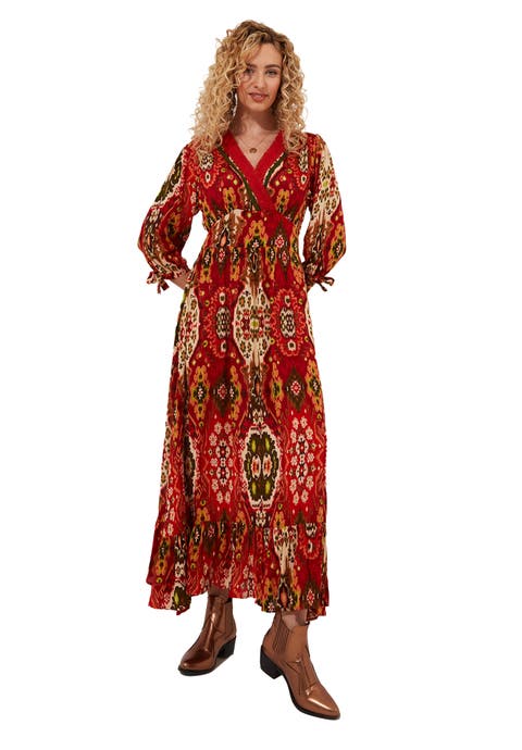 Surplice Flounce Maxi Dress (Plus)