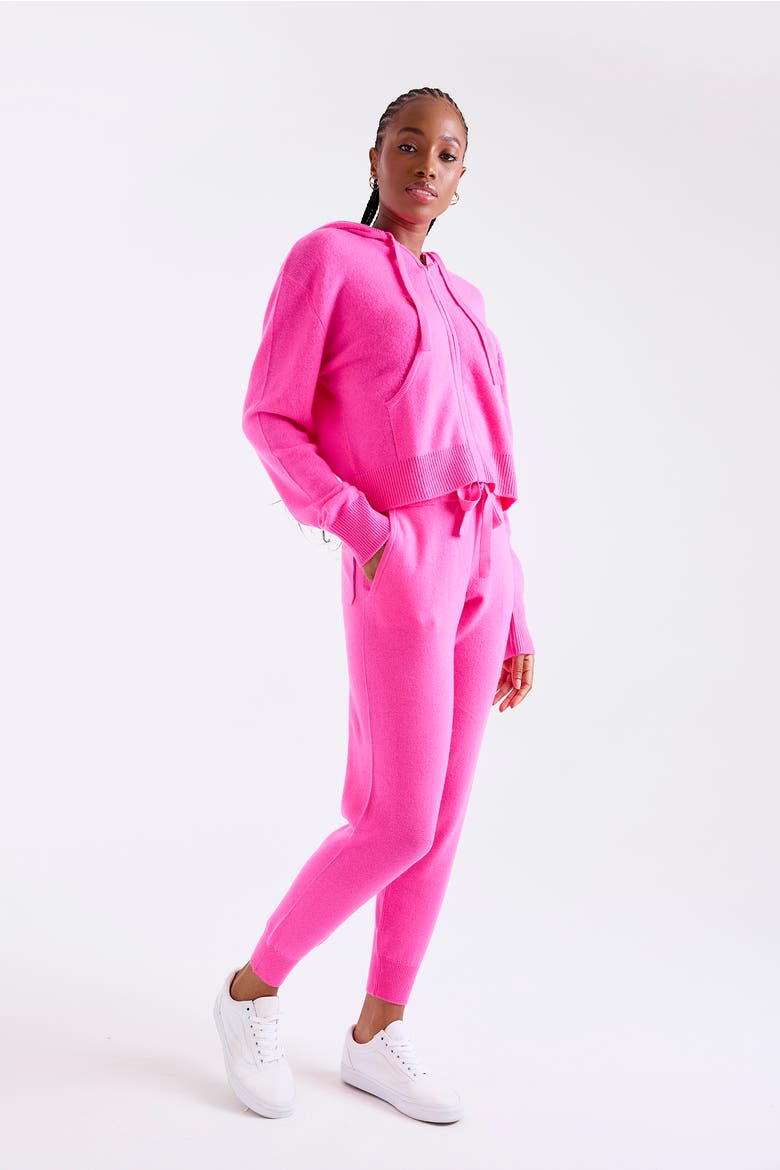 Milani Elasticated Waist Cashmere Jogger, Alternate, color, HOT PINK