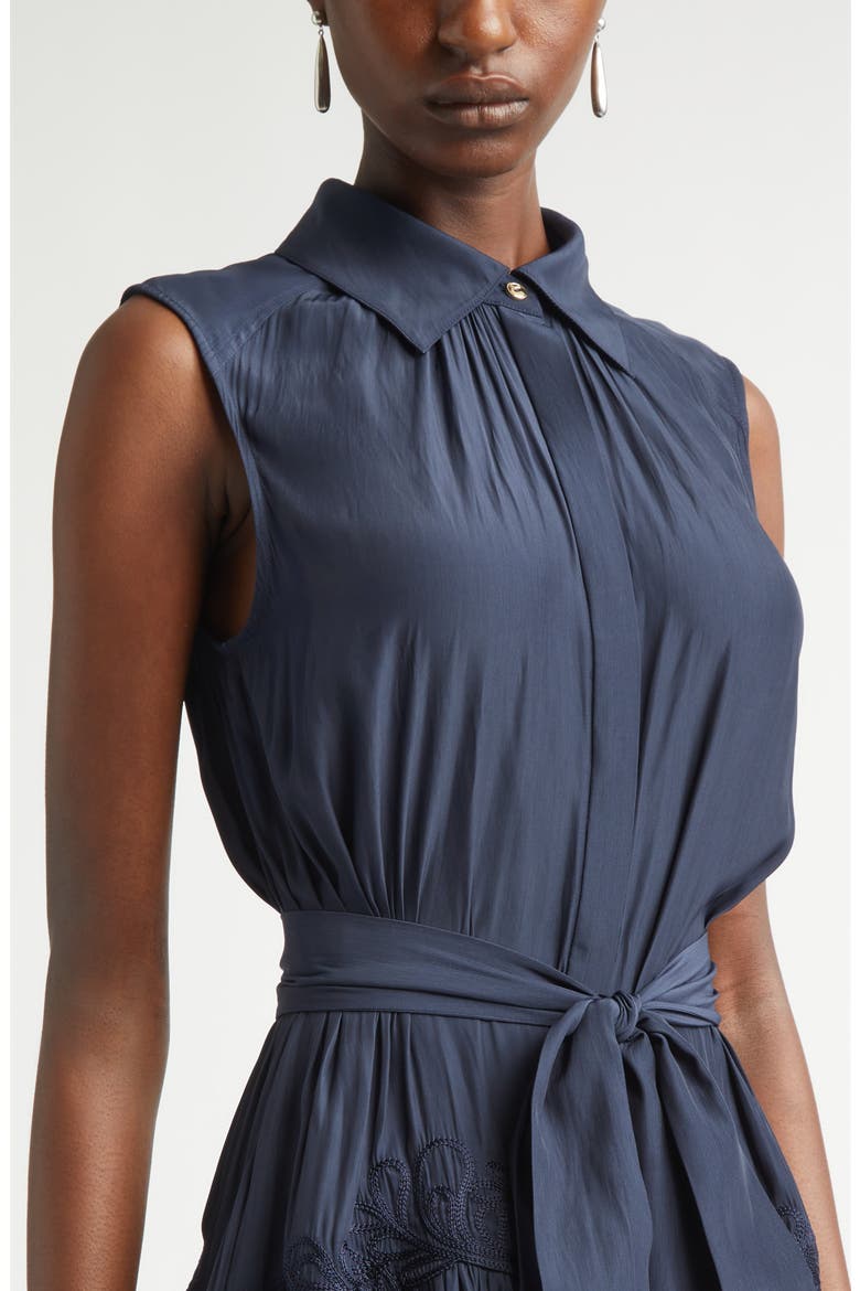 Edelina Sleeveless Tiered Minidress, Alternate, color, NAVY