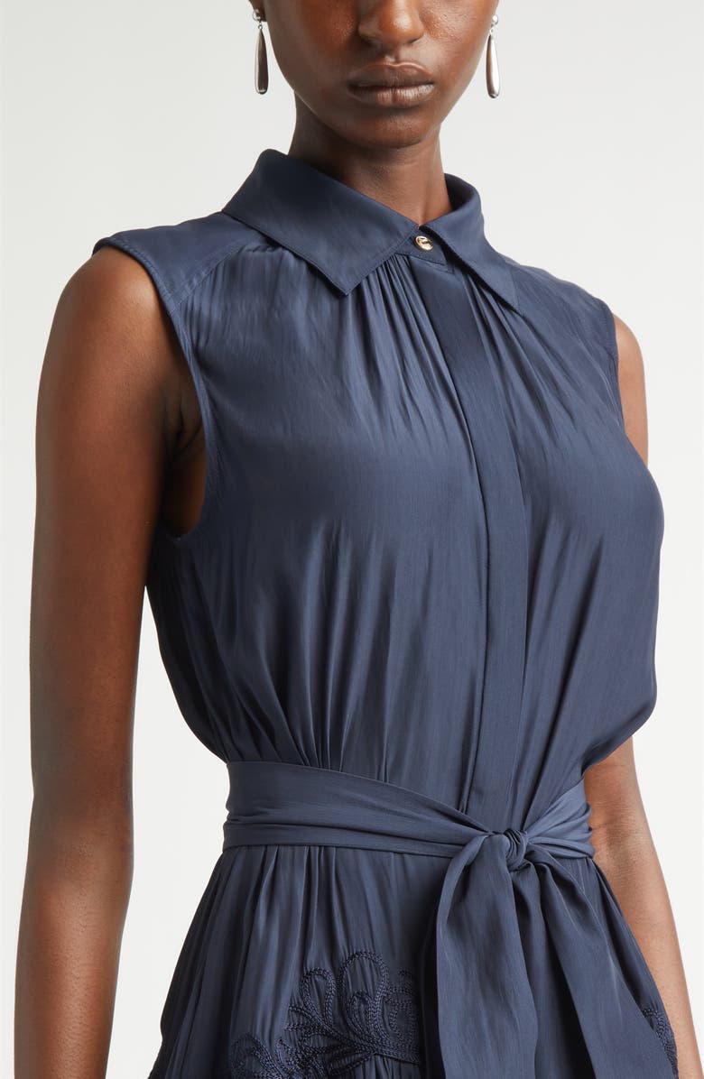 Ramy Brook Edelina Sleeveless Tiered Minidress, Alternate, color, Navy