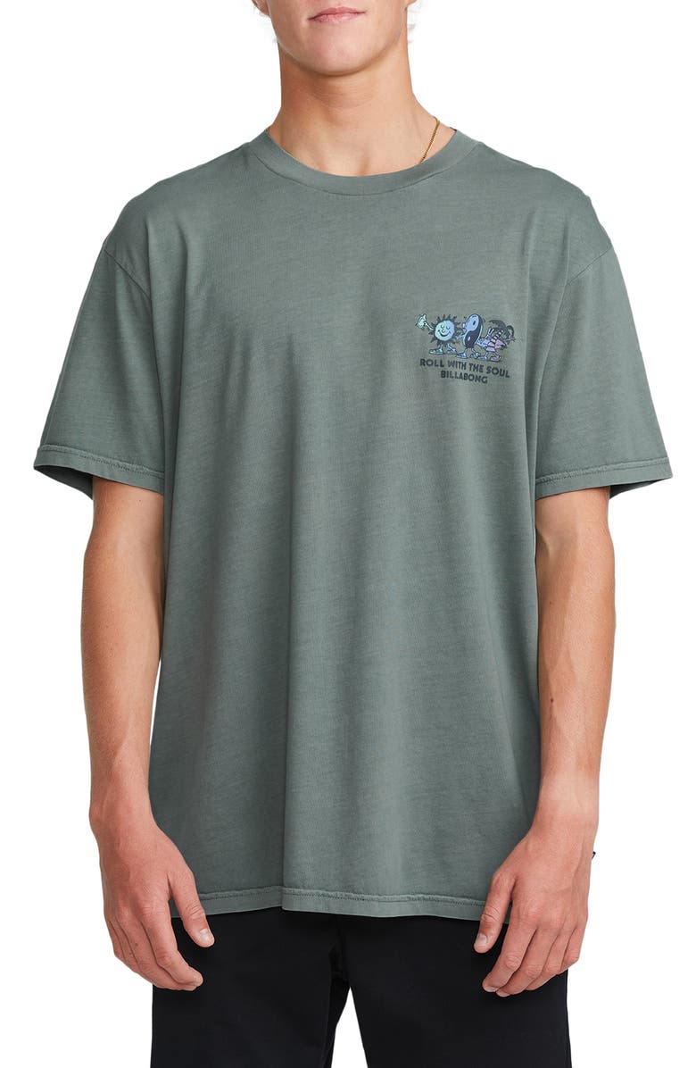 Billabong Roll Premium Wave Cotton Graphic T-Shirt, Main, color,