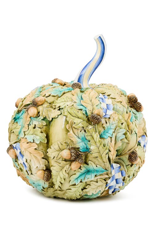 Mackenzie-childs Mackenzie Childs Royal Autumn Acorn Large Pumpkin In Green