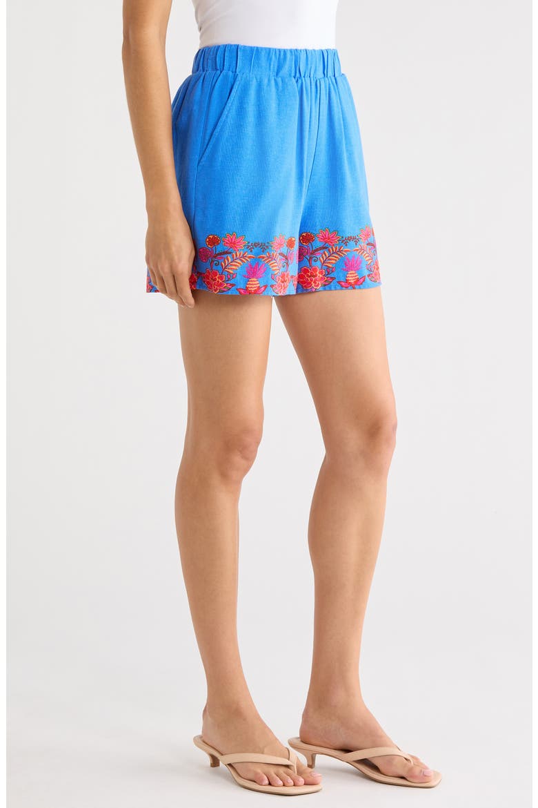 Jass High Waist Shorts, Alternate, color, BLUE-RED-MULTI