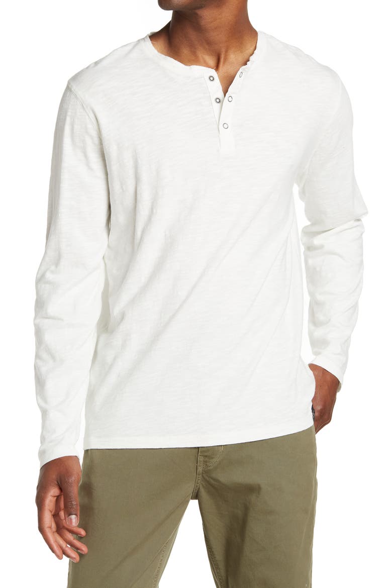 Heavy Slub Henley Tee, Main, color, MARSHMALLOW