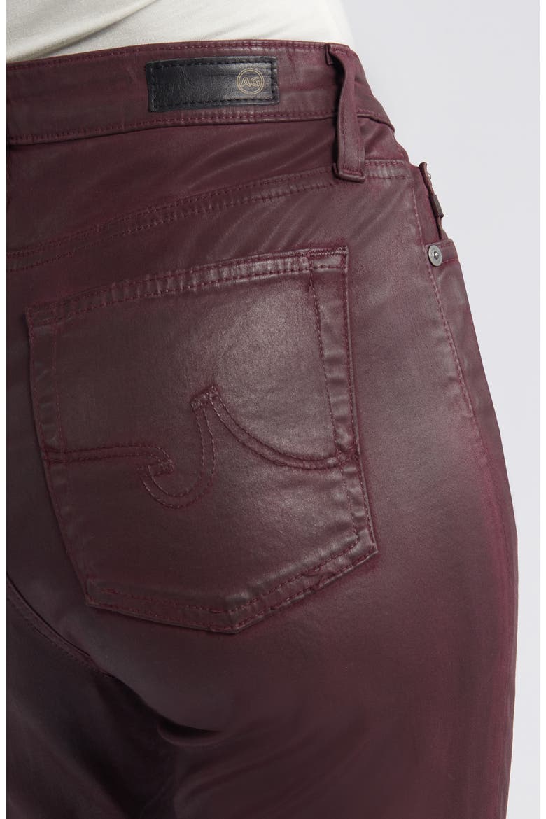 Mari Faux Leather Slim Straight Leg Jeans, Alternate, color, LTT LT PINOT NOIR