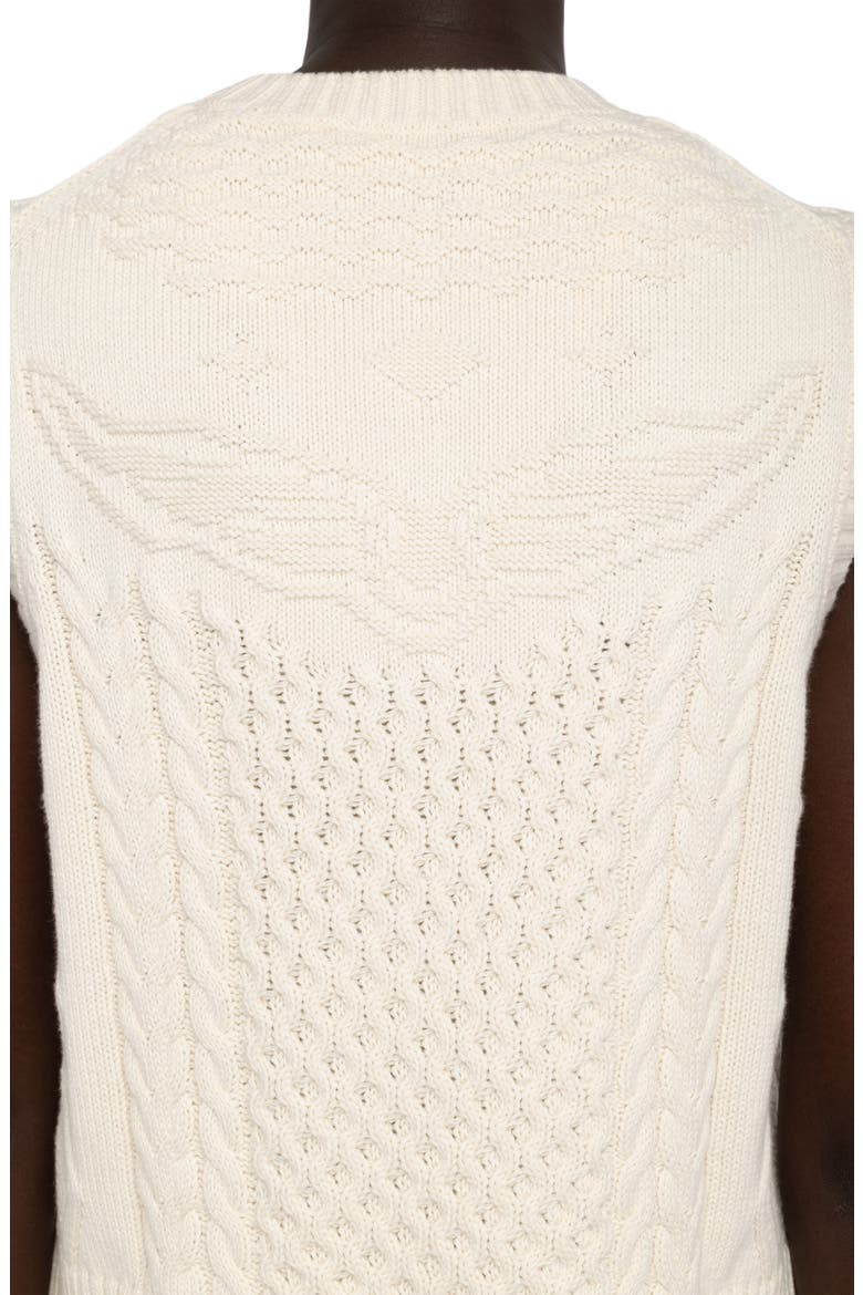 Mally Cable Stitch Vest, Alternate, color, VANILLE
