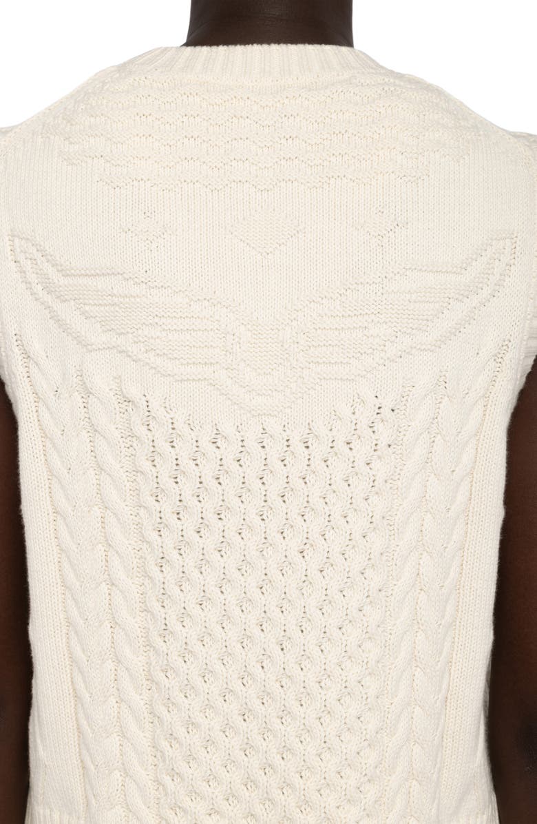 Zadig & Voltaire Mally Cable Stitch Vest, Alternate, color, Vanille