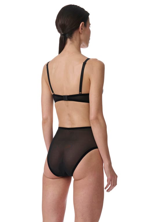 Wolford Mesh & Lace Shaping Briefs In Black