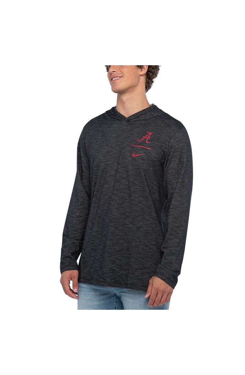 Nike Men's Nike Black Alabama Crimson Tide Slub Performance Long Sleeve Hoodie T-Shirt, Alternate, color, 