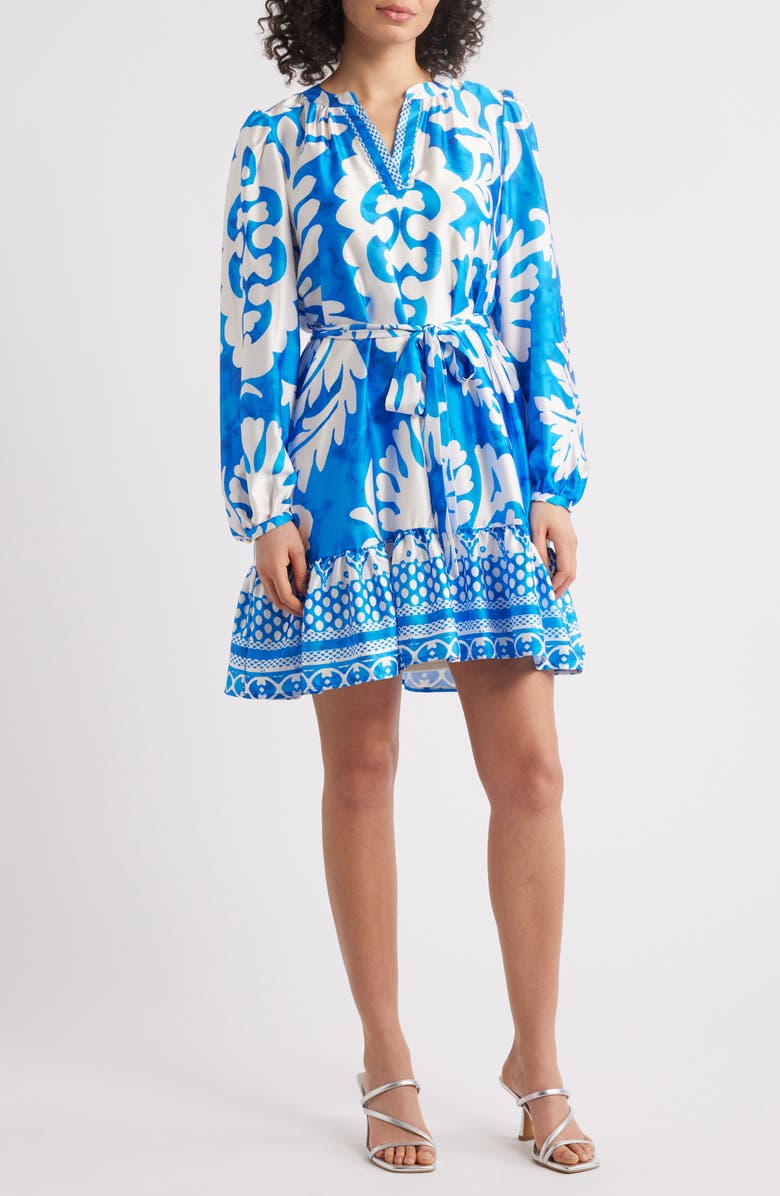 Julia Jordan Long Sleeve Tie Belt Dress, Main, color, 