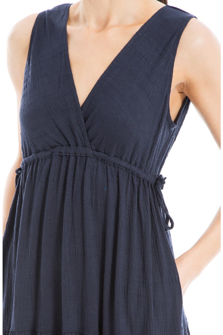 V-Neck Sleeveless Tiered Maxi Dress, Alternate, color, NAVY-NAVY