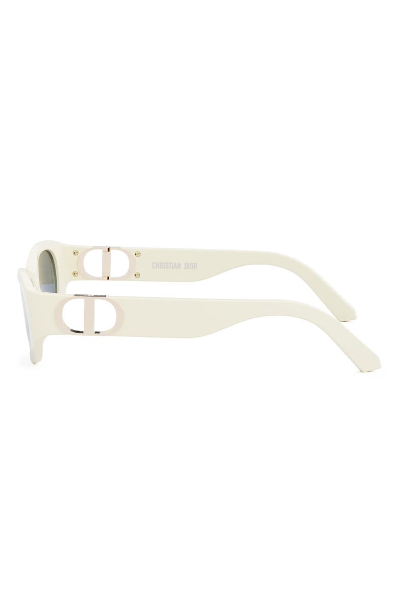 DIOR 30Montaigne S9U 54mm Square Sunglasses, Alternate, color, Ivory / Blue