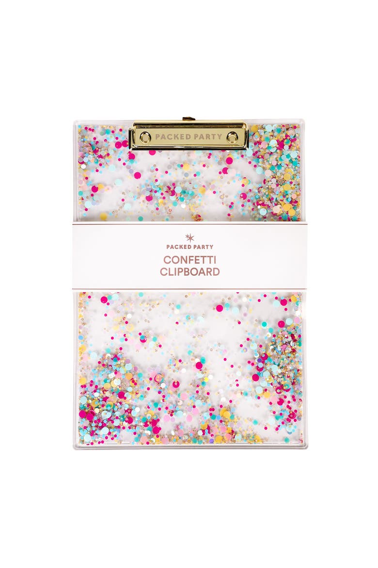 Confetti Filled Clipboard Desk Accessory, Alternate, color, Multicolor