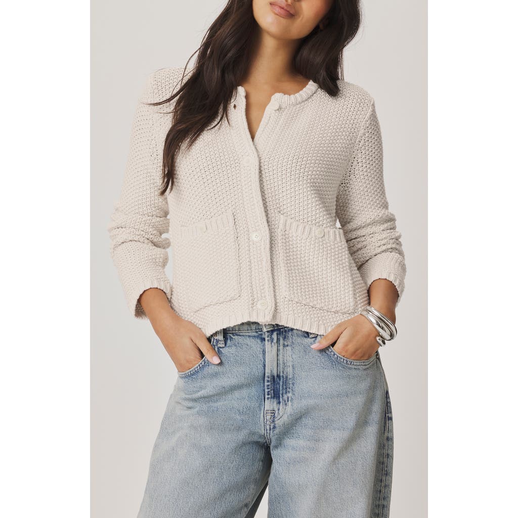 Splendid Angela Chunky Cotton Blend Cardigan In White