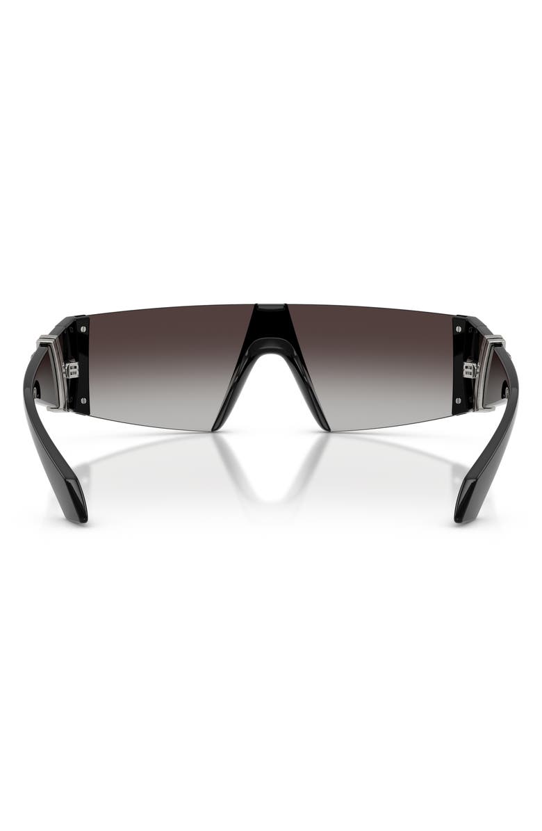 Versace 136mm Rectangular Sunglasses, Alternate, color, Black / Grey Gradient