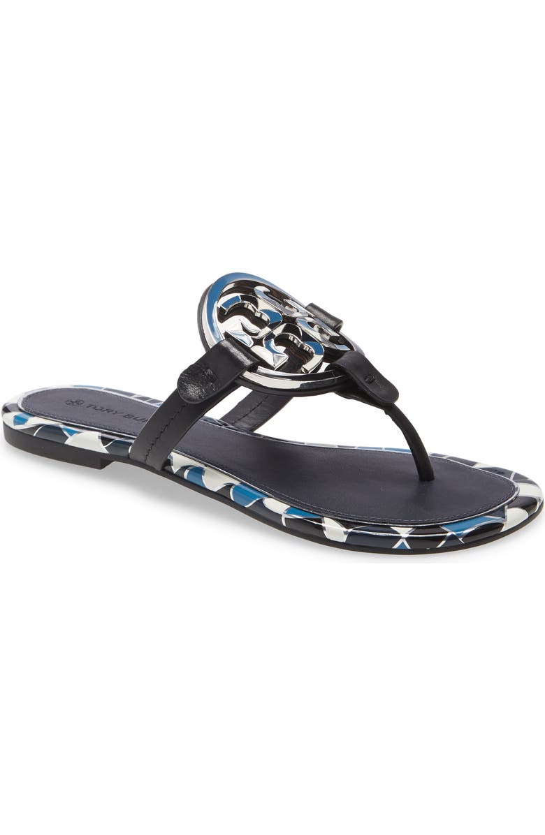 Tory Burch Miller Enamel Logo Sandal, Main, color,