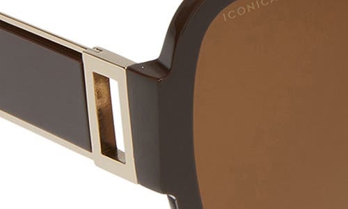 Diff Tina Ii 58mm Polarized Square Sunglasses In Brown