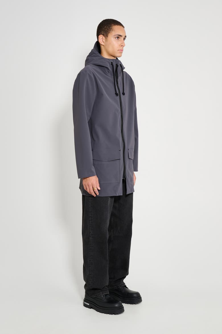 Stockholm Patch Matte Raincoat, Alternate, color, Mystic Blue