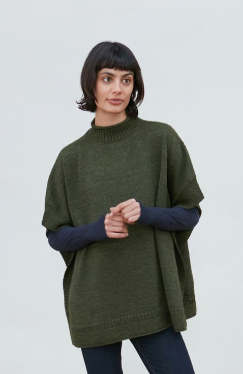 Chunky Merino Wool Poncho