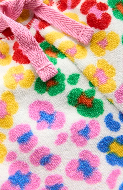 Mini Boden Kids' Rainbow Leopard Spot Terry Cloth Shorts In Multi