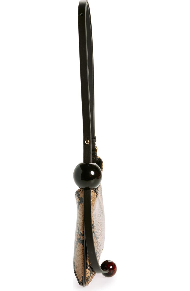 Jacquemus Le Bisou Perle Snakeskin Embossed Leather Shoulder Bag, Alternate, color,