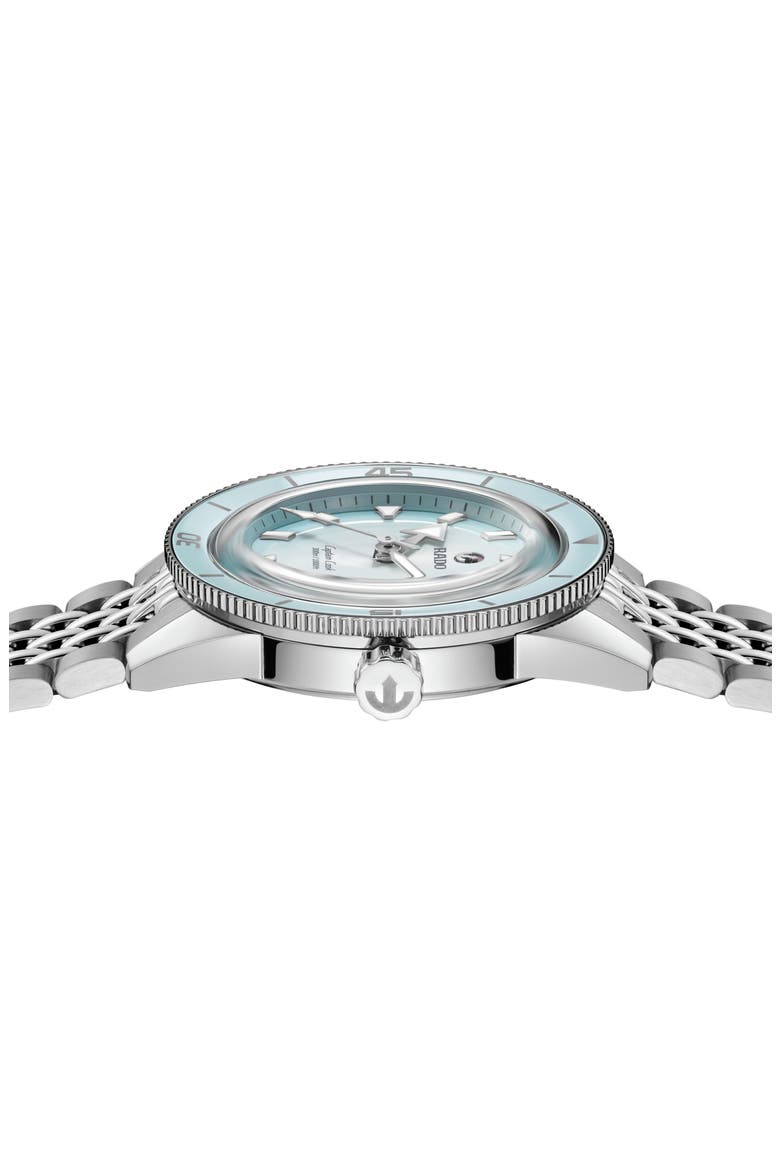 Captain Cook Automatic Bracelet Watch, 39mm, Alternate, color, LIGHT BLUE