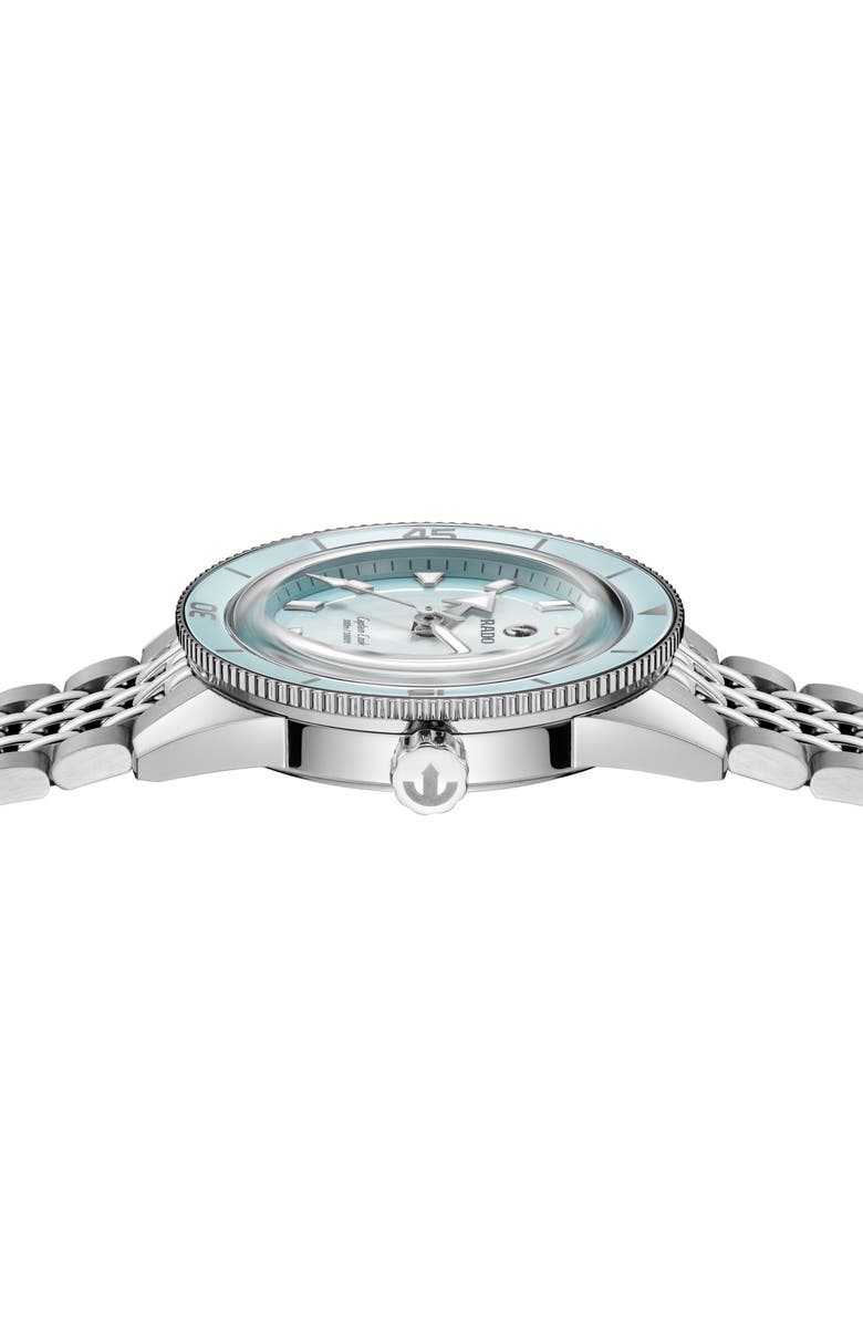 RADO Captain Cook Automatic Bracelet Watch, 39mm, Alternate, color, Light Blue