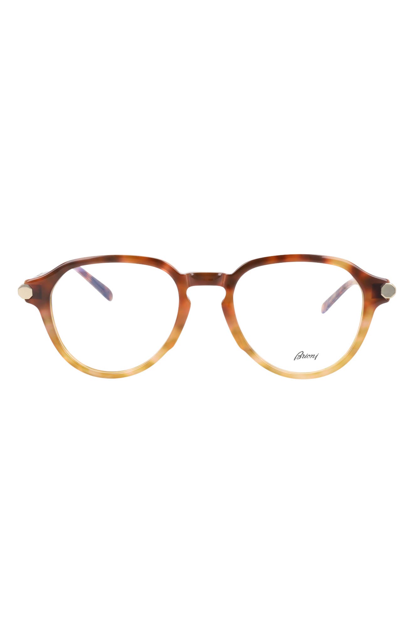 Brioni Novelty 51mm Round Sunglasses