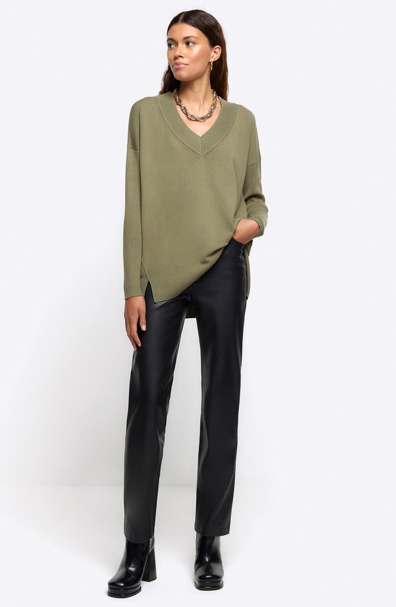 River Island V-Neck Sweater, Alternate, color, 