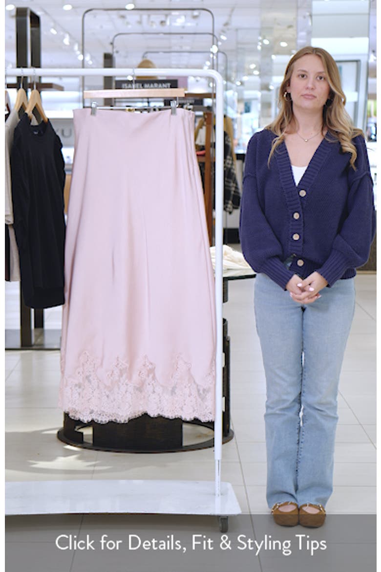 Alira Satin & Lace Maxi Skirt video