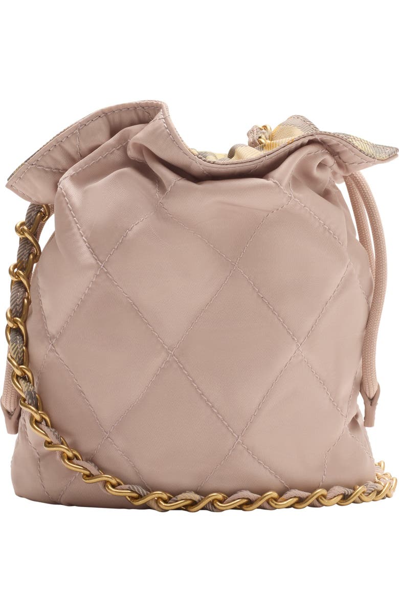 Burberry Reversible Horseshoe Chain Pouch, Alternate, color, Rose Beige