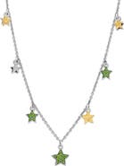 SAMUEL B. 18k Gold & Sterling Silver Chrome Diopside Star Necklace