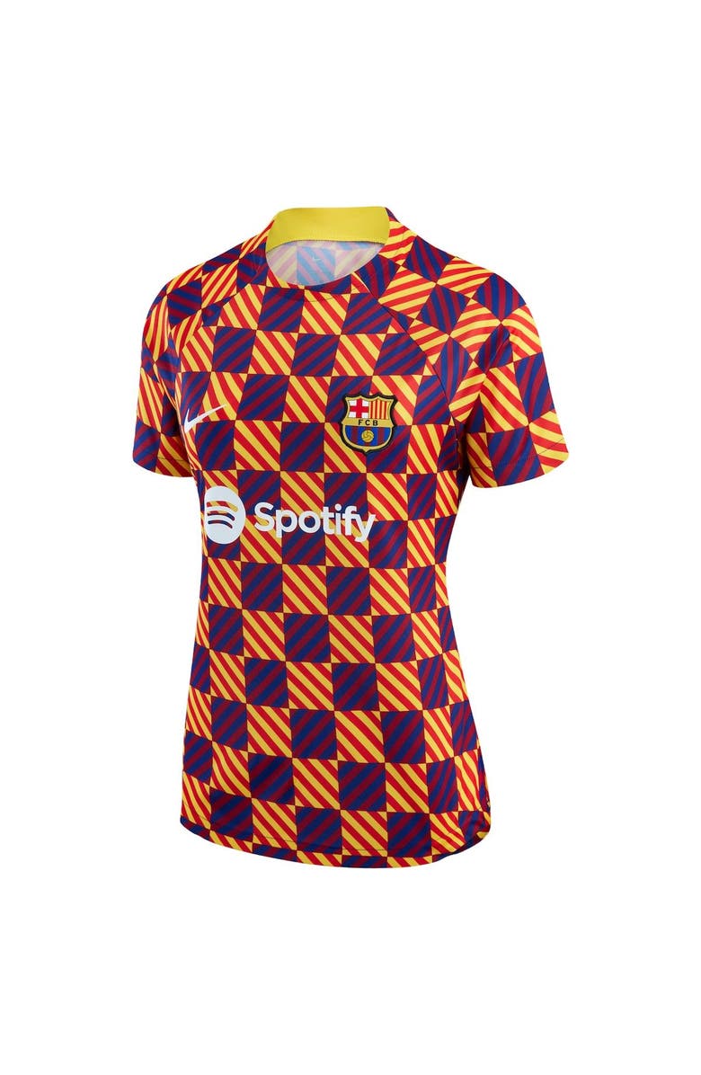 Nike Women's Nike Yellow Barcelona 2022/23 Pre-Match Raglan Performance Top, Alternate, color, 