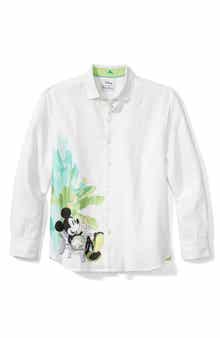 Tommy Bahama x Disney® Seaside Views Mickey Mouse Linen Button-Up Shirt