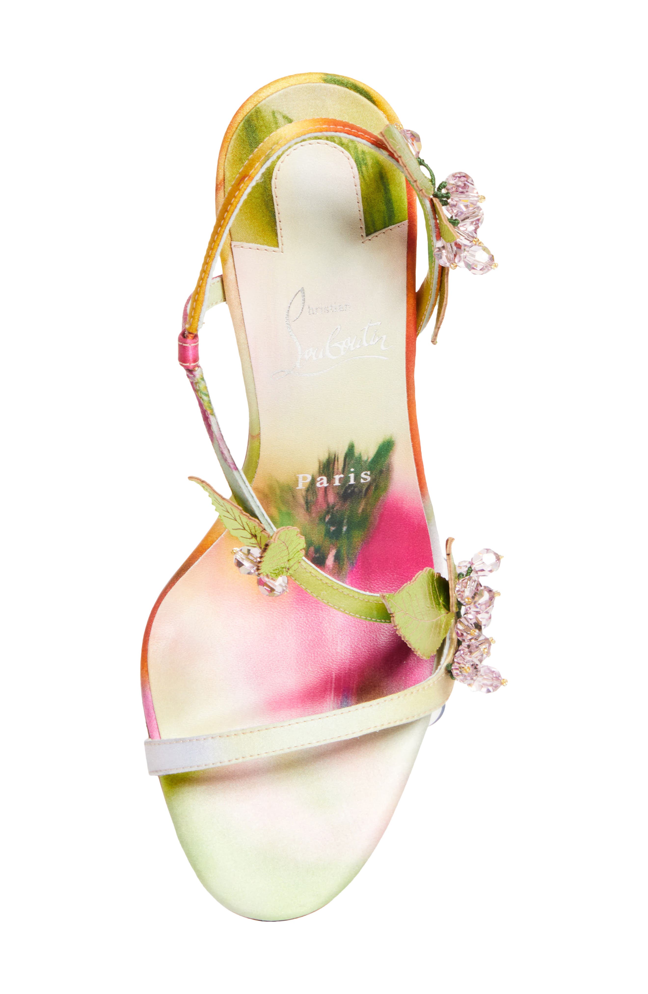 Christian Louboutin Rosa Fruit Sandal, Alternate, color, Green Multi