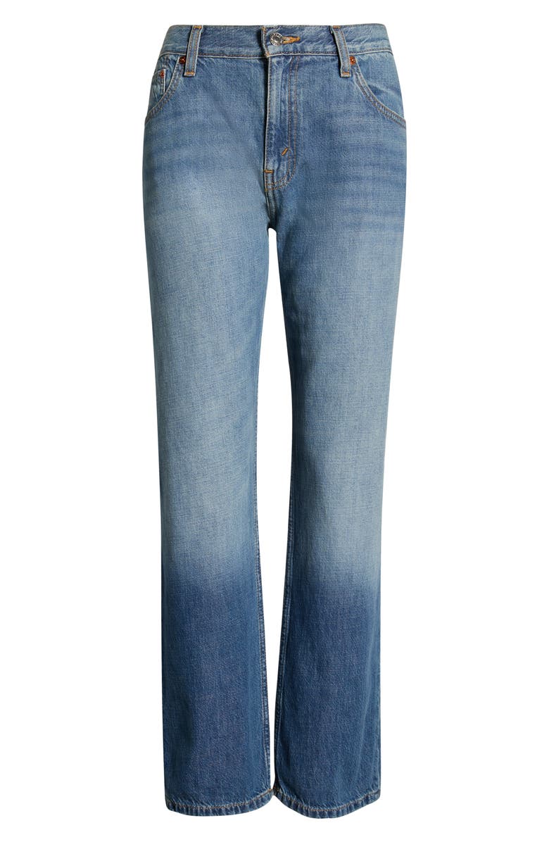 Re/Done The Blondie High Waist Crop Straight Leg, Main, color, Mendoindigo