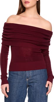 Susana Monaco Off the Shoulder Merino Wool Sweater