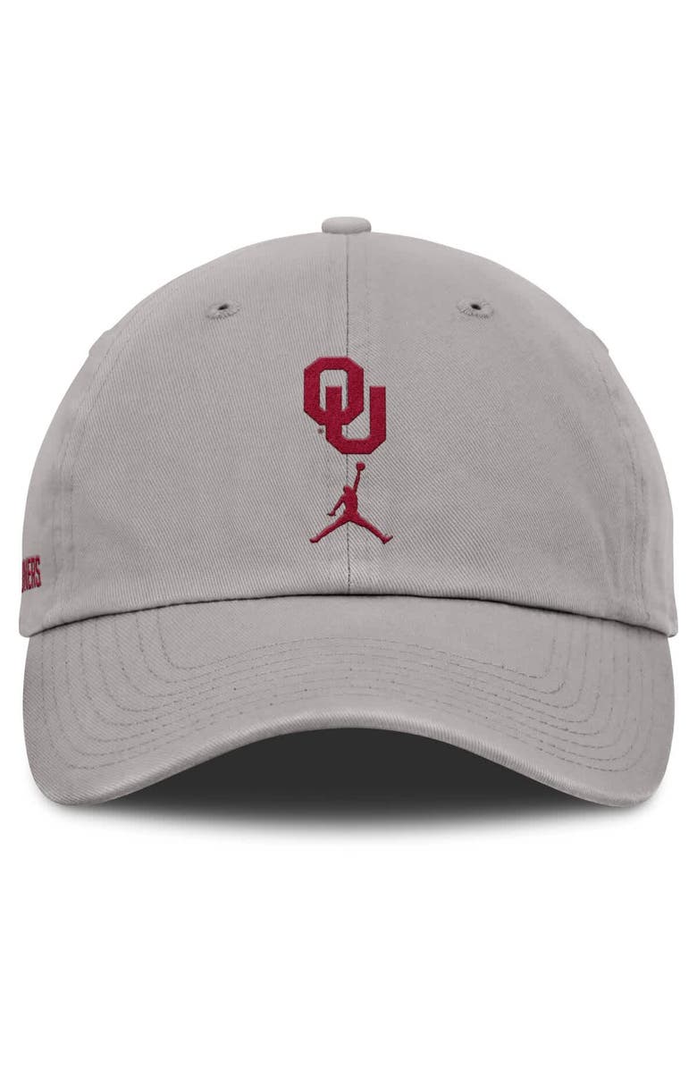 Jordan Brand Men's Jordan Brand Gray Oklahoma Sooners Primetime Club Adjustable Hat, Alternate, color, 