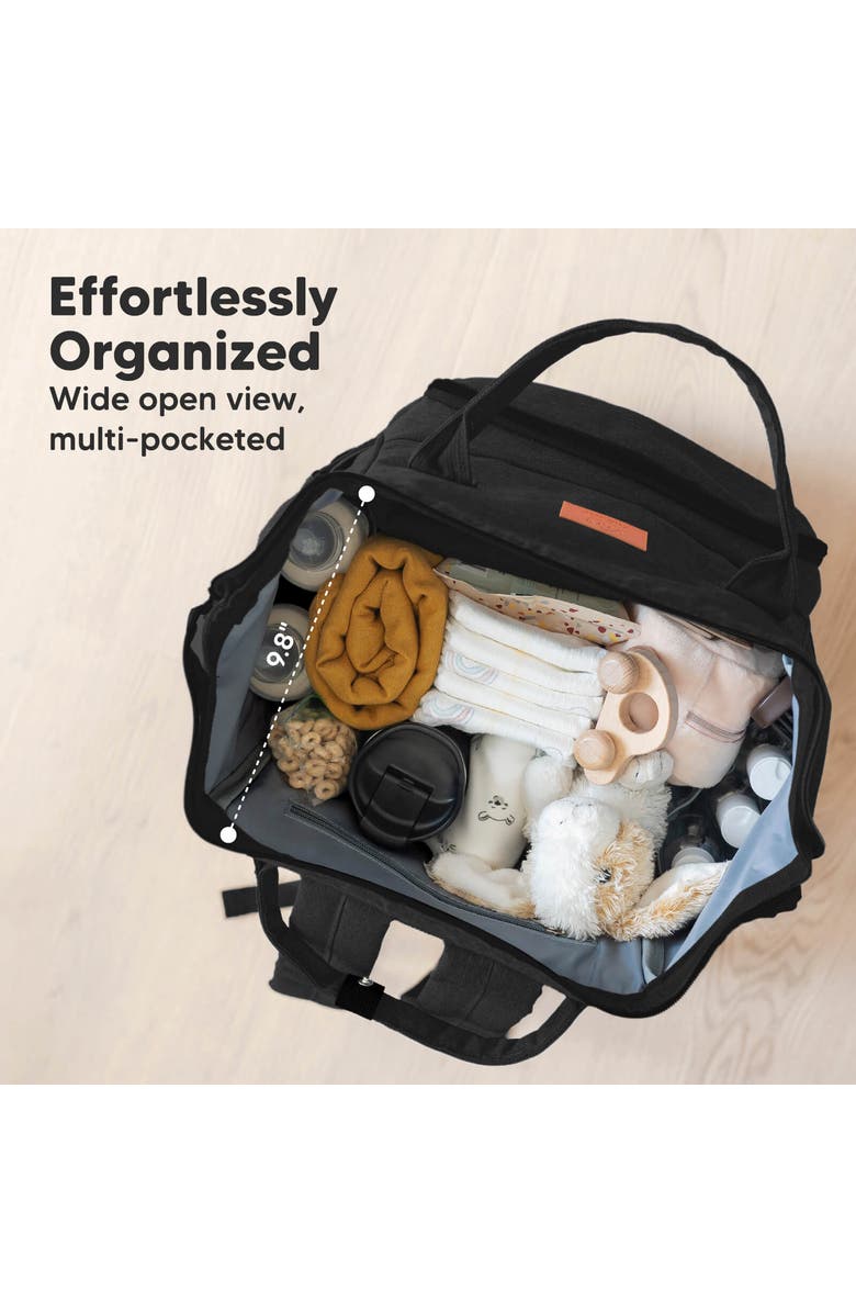 KeaBabies Original Diaper Bag, Alternate, color, Trendy Black