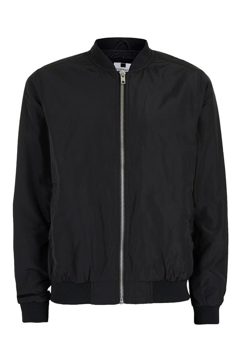 Lightweight Bomber Jacket, Alternate, color, BLACK
