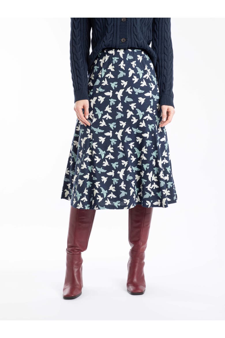 Romaro Printed Jersey Midi Skirt, Main, color, Midnight