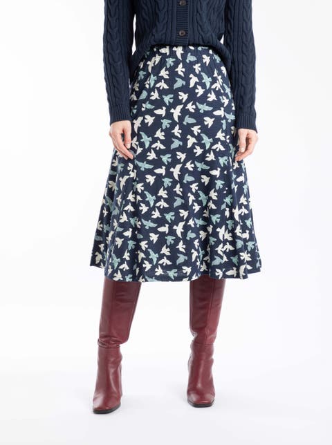 Romaro Printed Jersey Midi Skirt