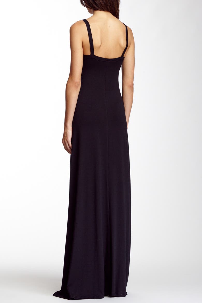 V-Neck Maxi Dress, Alternate, color, BLACK2