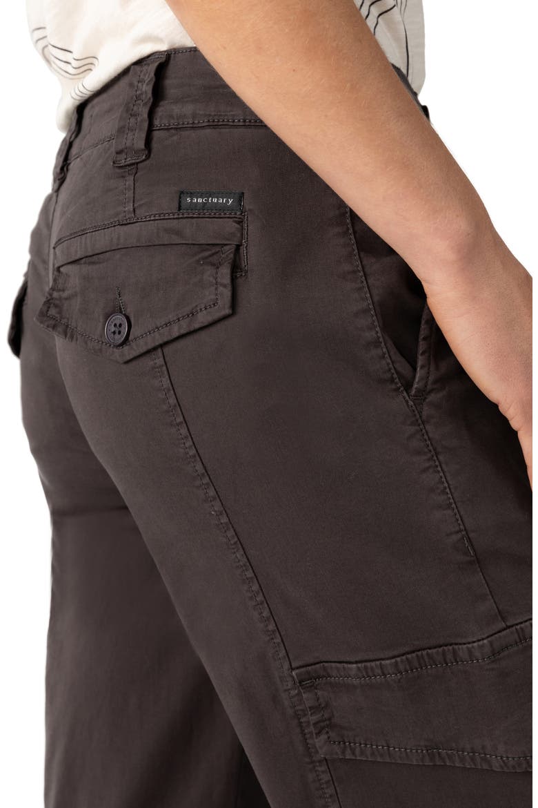 Rebel Straight Leg Twill Cargo Pants, Alternate, color, OBSIDIAN